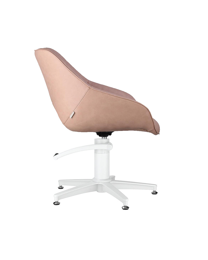 Rosie Blush - Fauteuil de coiffure rose clair - Base étoile blanche